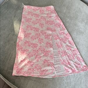 Elegant Floral A-Line Skirt Size Small